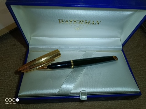 خودنویس کرن دولوکس واترمن، سبز و طلایی/ آنتیک