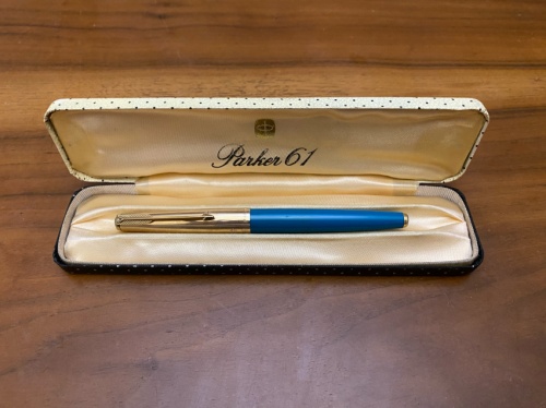 پارکر ۶۱ فیروزه ای طلا و آنتیک انگلیس